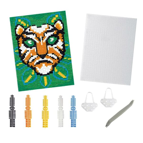 Kit kreativt barn Pixel art Tiger