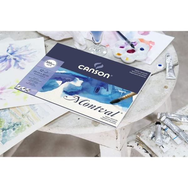 Canson Montval - Akvarellpapper A3 29,7 x 42 cm 12 ark Naturvit