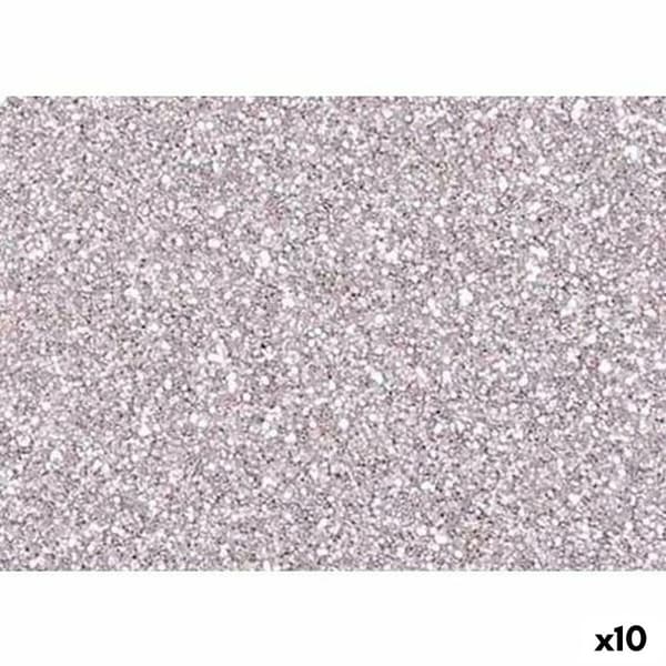 Paper Fama Silver 20 x 30 cm Glitter (10 Units)