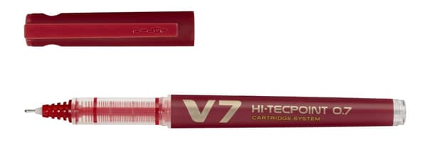 Bläckkulpenna PILOT Hi-Tec V7 röd 10st