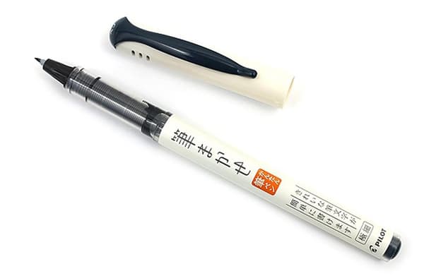 Fineliner PILOT Brush pen svart 5st
