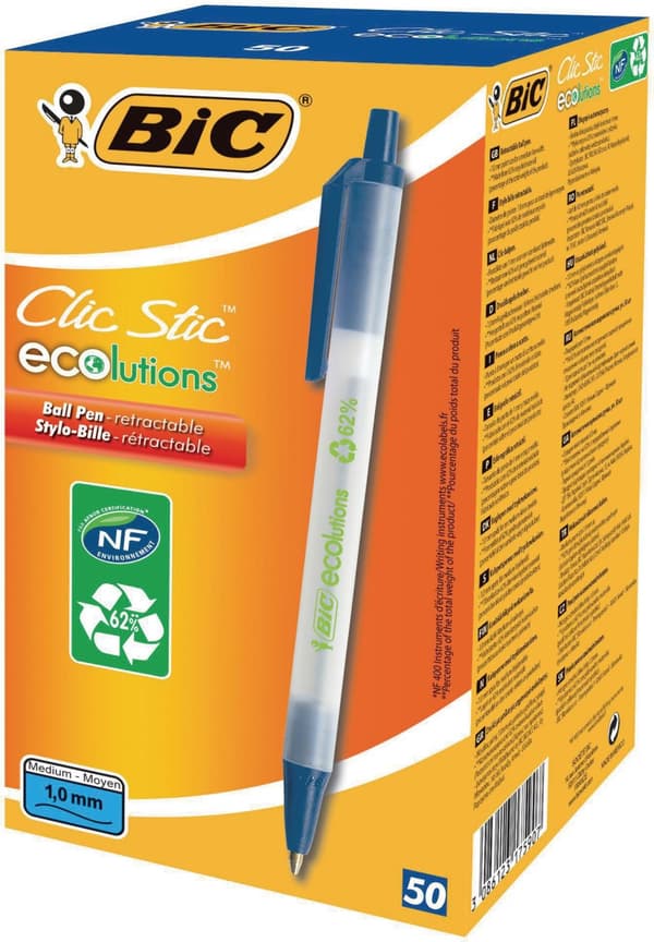 Kulpenna BIC ECOlutions Clic Stic 1,0 bl 50st