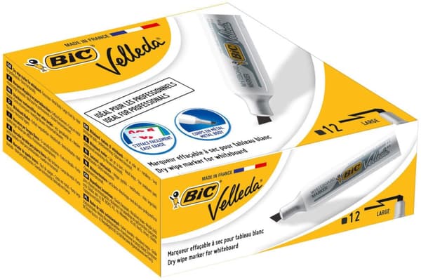 Whiteboardpenna BIC Velleda 1781 svart 12st