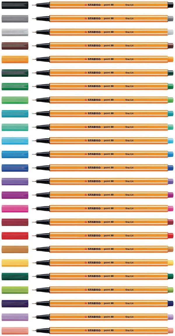 Fineliner STABILO Point 88 turkos 10st