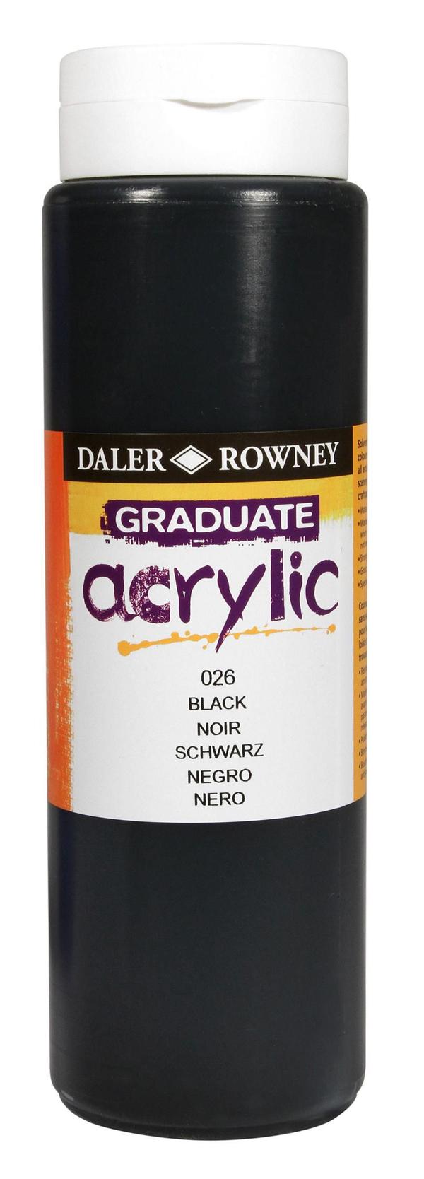 Akrylfärg 500 ml svart