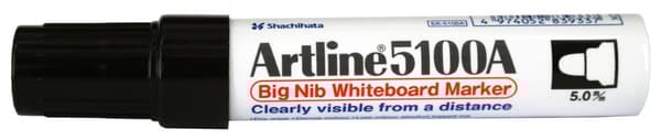 Whiteboardpenna ARTLINE 5100A rund svart 6st
