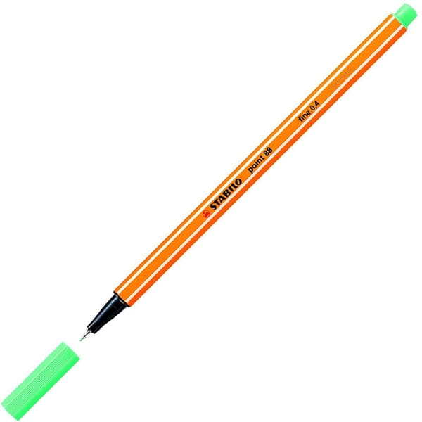 Fineliner STABILO Point 88 isgrön 10st