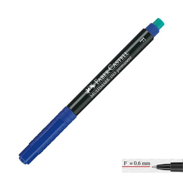 Märkpenna VF FABER CASTELL fine blå 10st