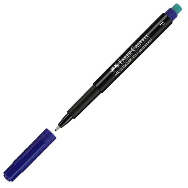 Märkpenna VF FABER CASTELL fine blå 10st