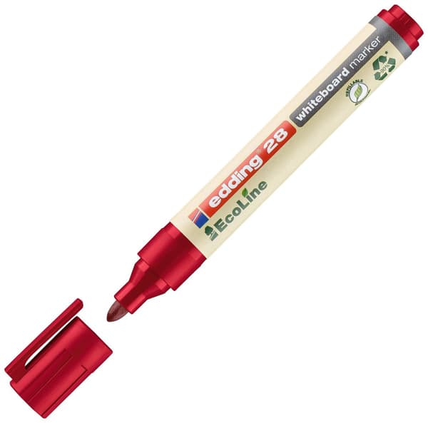 Whiteboardpenna EDDING Eco 28 röd 10st