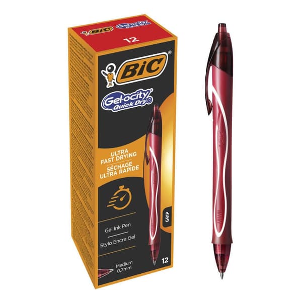Gelpenna BIC Gelocity Quick Dry röd 12st
