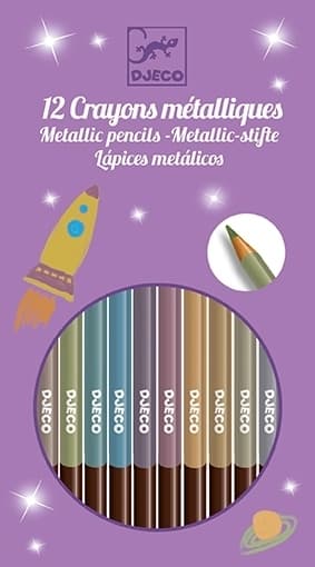 Färgpennor, Metallic, 8 st - Djeco