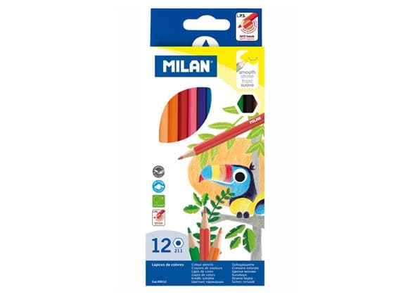 Farveblyanter Smooth Birds 12 stk - Milano