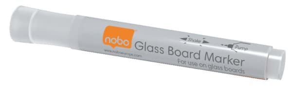 Whiteboardpenna NOBO glas vit 4/fp