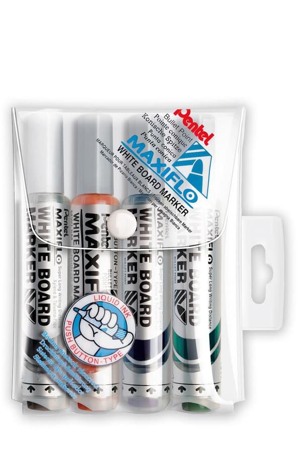 Whiteboardpenna PENTEL Maxiflo 4/fp