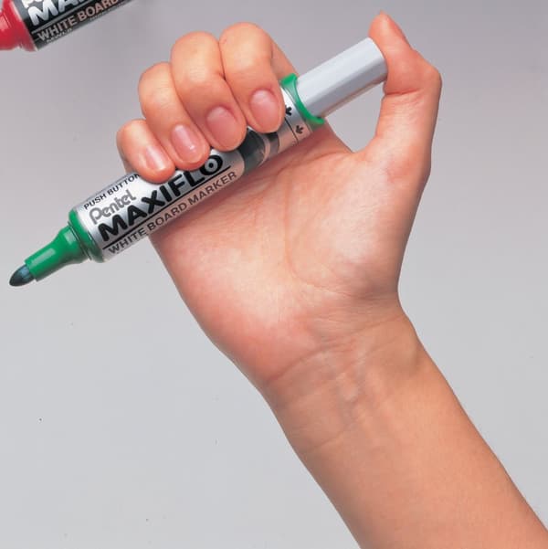 Whiteboardpenna PENTEL Maxiflo rund grön 12st