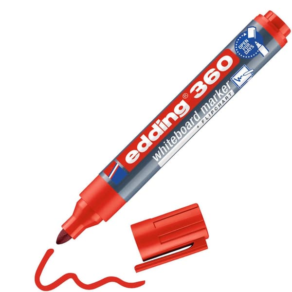 Whiteboardpenna EDDING 360 röd 10st