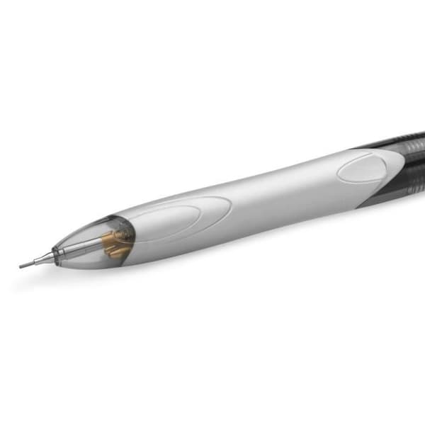 Kulspetspennor - BIC - 4 färger 3+1HB - Medium spetsar 1,0 mm - HB Mekanisk penna 0,7 mm - Kartong med 12