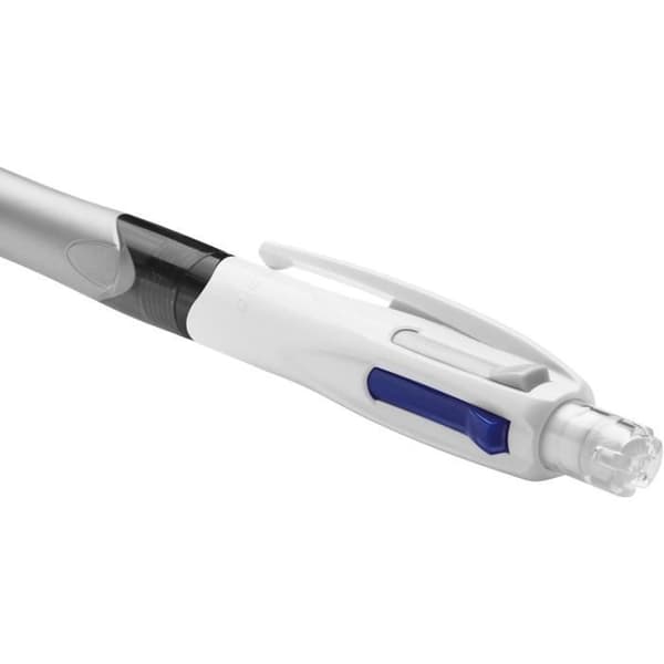 Kulspetspennor - BIC - 4 färger 3+1HB - Medium spetsar 1,0 mm - HB Mekanisk penna 0,7 mm - Kartong med 12
