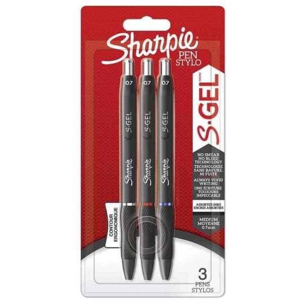 Gelpenna - SHARPIE - S-GEL - Sorterad - 0,7 mm - Matt svart