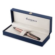 WATERMAN Special Expert Edition Kulspetspenna, metallisk roséguldlack, Ruthenium-kant, blå refill med medelspets, presentförpackning