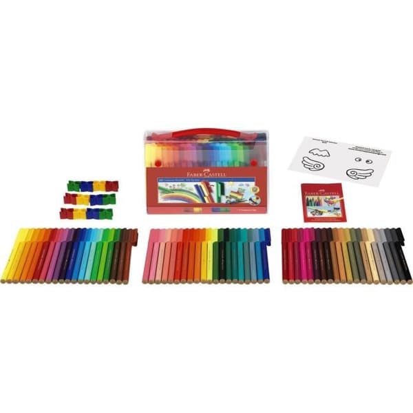 FABER-CASTELL Fodral med 60 anslutningsmarkörer - blandade färger