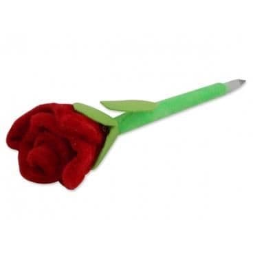Dekorativ penna och romantisk rosa färgad röd original ovanlig penna.