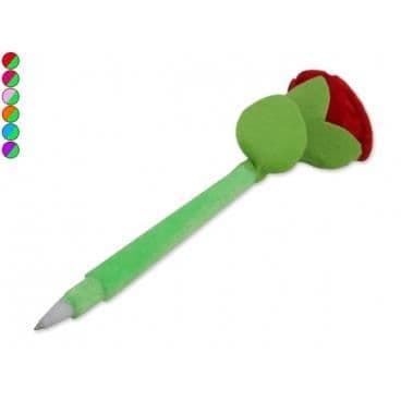 Dekorativ penna och romantisk rosa färgad röd original ovanlig penna.