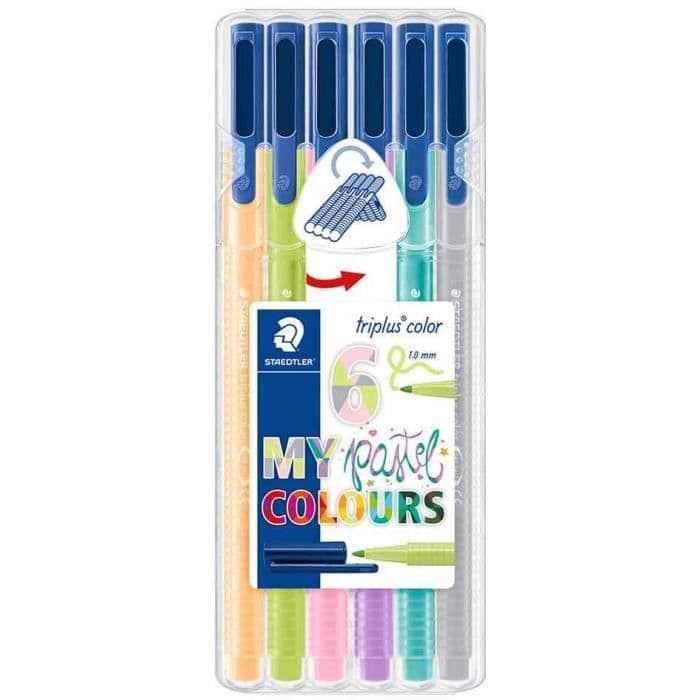 etui med 6 MY pastellfärger färgmarkörer