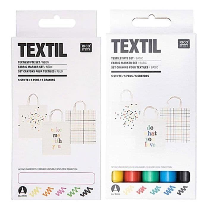 10 textilmarkörer - basic & fluo