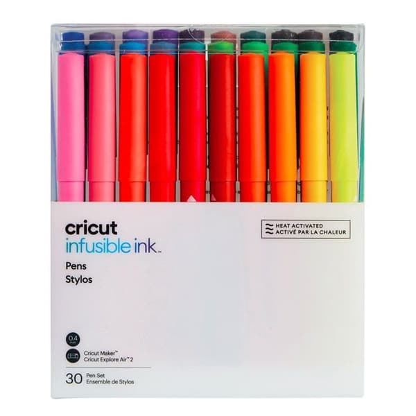 Infusible Ink Märkpennor - Cricut - Fin spets 0,4 mm - 30 st - Regnbågsfärger - Blandat