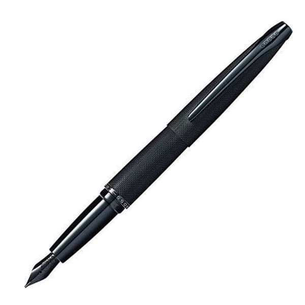 Pen Cross ATX Borstad Svart Etsad Diamant - Med Fountain