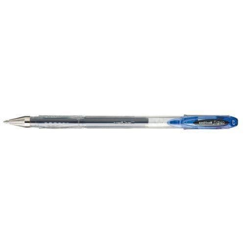 Uni-ball Signo UM120 B Gel Ink Rollerball Pen, 0,7 mm, blå, paket med 12