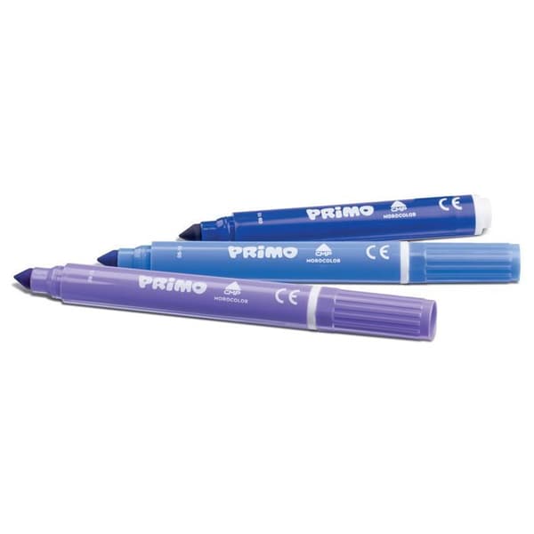 Filtpennor - PRIMO - Jumbo - 24 delar - Fiberspets - Flerfärgad - Blandad