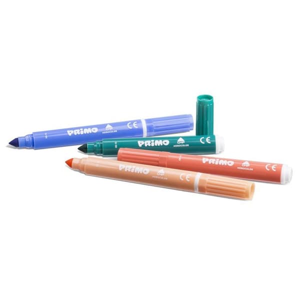 Filtpennor - PRIMO - Jumbo - 24 delar - Fiberspets - Flerfärgad - Blandad