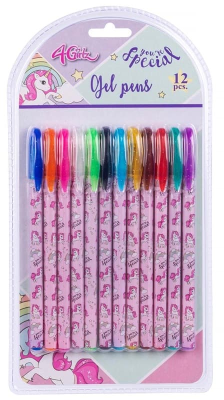 4-Girlz 12 Färgpennor med Gel 12-Pack