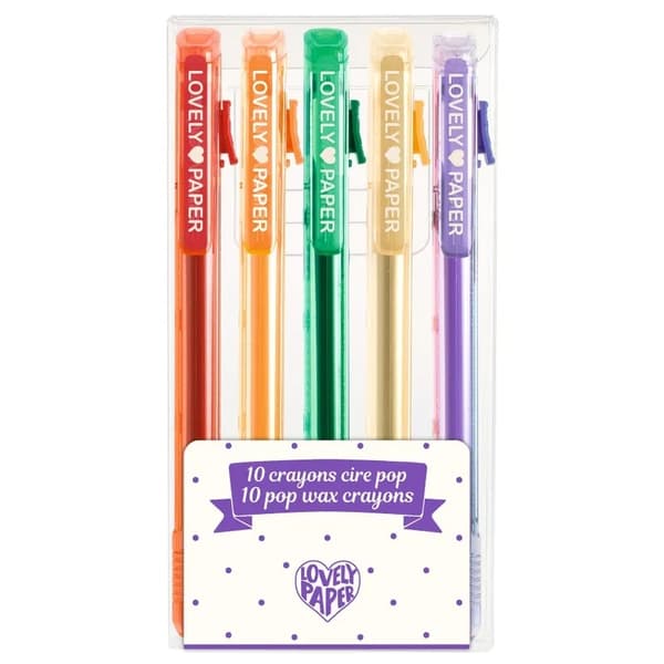 5 Pop Wax Crayons - Djeco