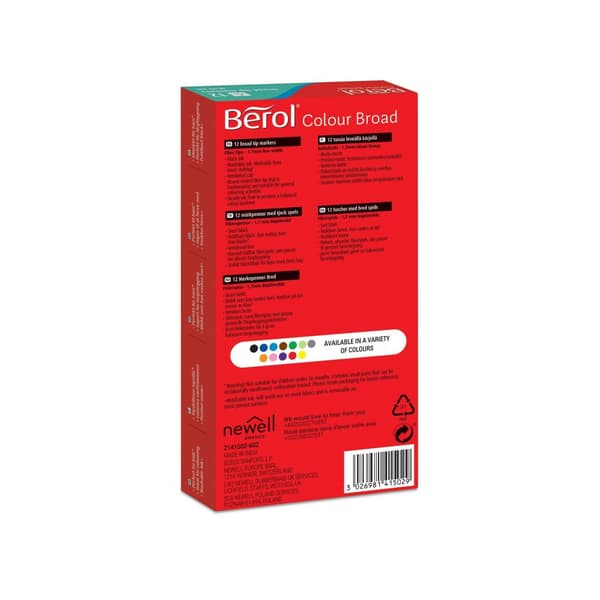 Fiberpenna BEROL Broad svart 12/fp
