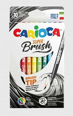 Carioca Penselfiberpennor 10-Pack