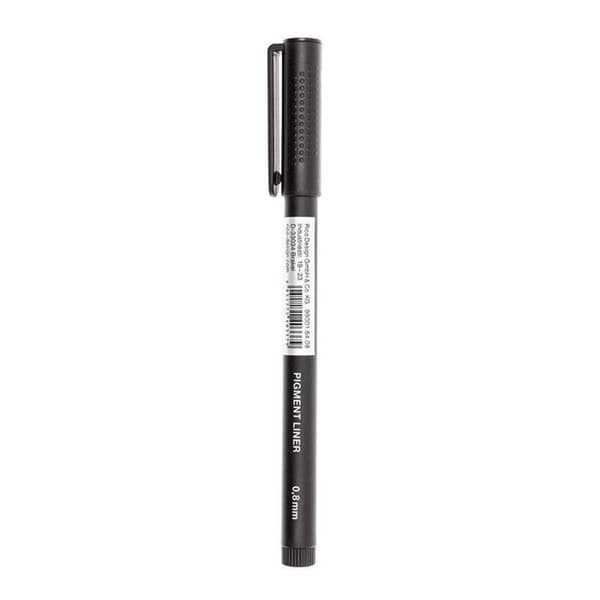2 svartpigmenterade markörer 0,8 mm