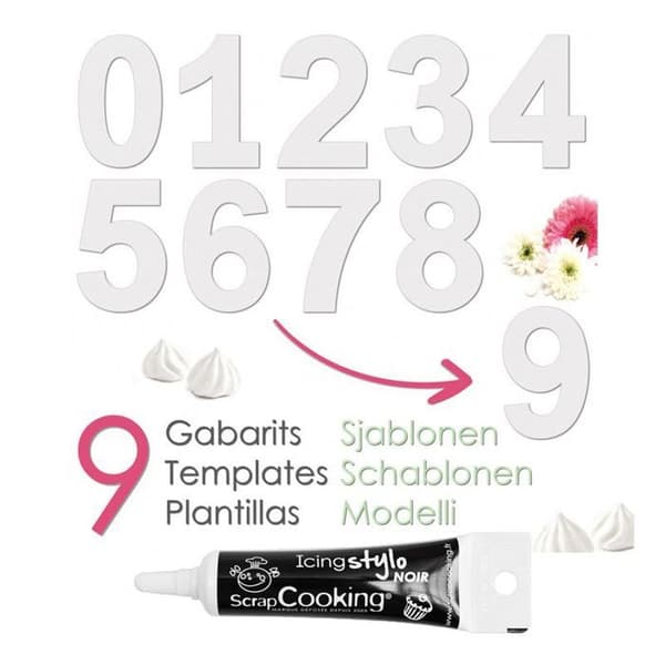 Nummerkakabox + Svart glasyrpenna