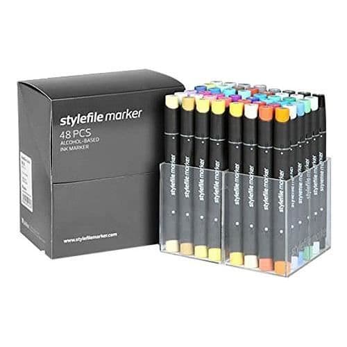 Stylefile Set med 48 markers - SPRO3010