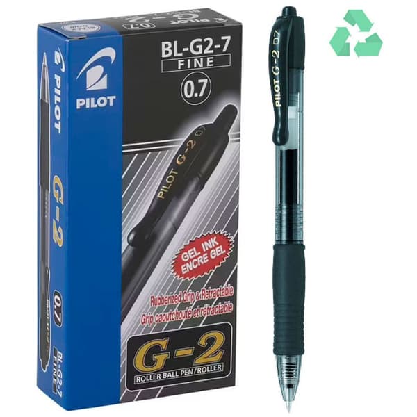 Pilot G Pack 12 2 Kynä Musta