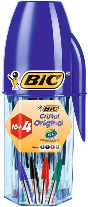Bic - 929081 - Cristal-nbspBo-icircte i form av en kulspetspenna med 20-nbsppennor Sortiment av färger