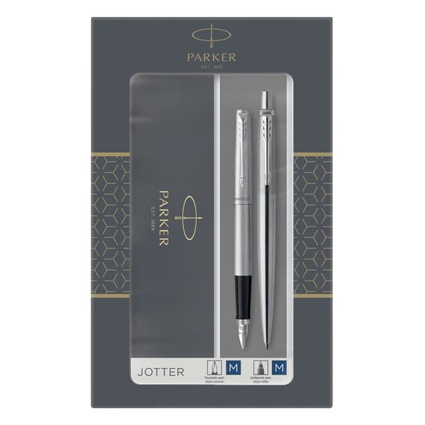 Parker Uppsättning Jotter Cc Duo Silver