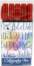 Miniatyrbilde 1 av 2: Artline Supreme Kalligrafipenn 5/sett Rd (1 stk.)