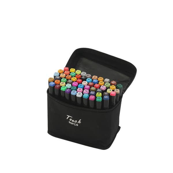 INF Farvemærker med dobbelt spids tuschpenne Fin tegnepen Journaling Art 60 Colors