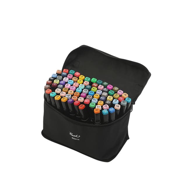 INF Farvemærker med dobbelt spids tuschpenne Fin tegnepen Journaling Art 80 Colors
