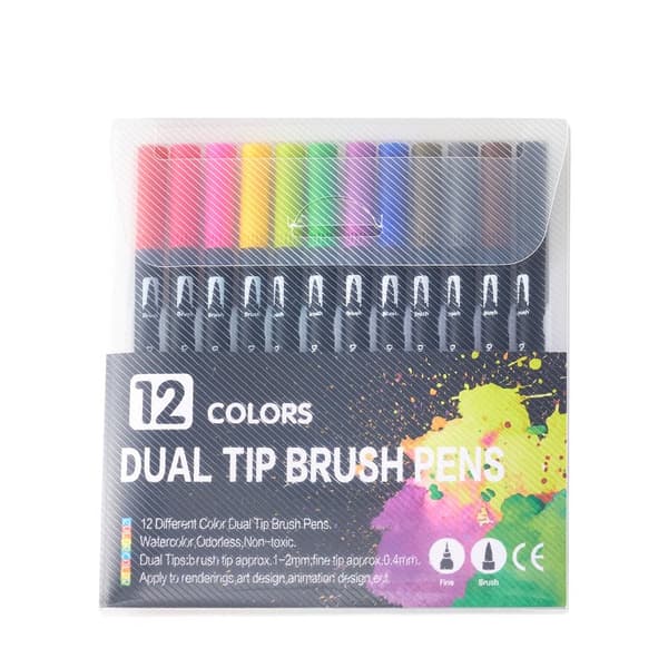 INF Sæt med akvarelpenne 12 Colors