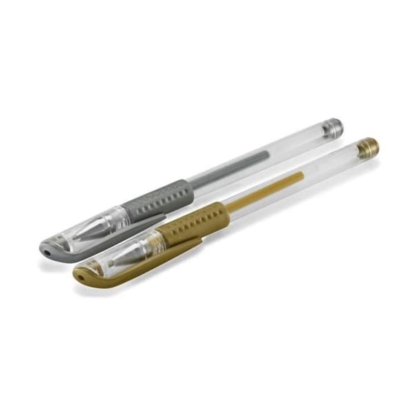 Set med gelbläckpennor - Classic - Guldig/Silverfärgad - Icke uppladdningsbar - Icke suddbart - Unisex